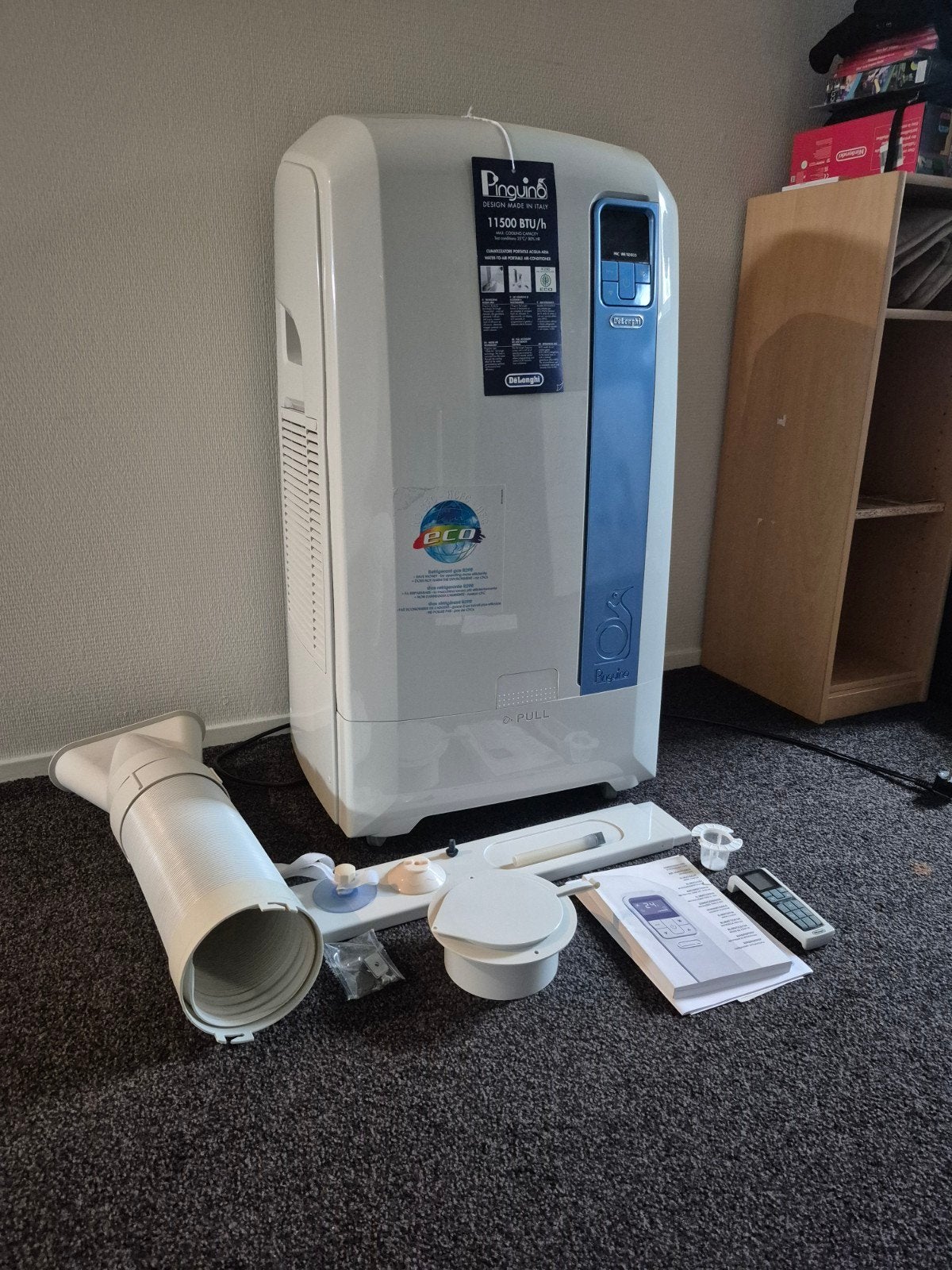 Delonghi PACWE112ECO Mobiele Airconditioner, Witgoed en Apparatuur, Gebruikt, Energieklasse A of zuiniger, 3 snelheden of meer