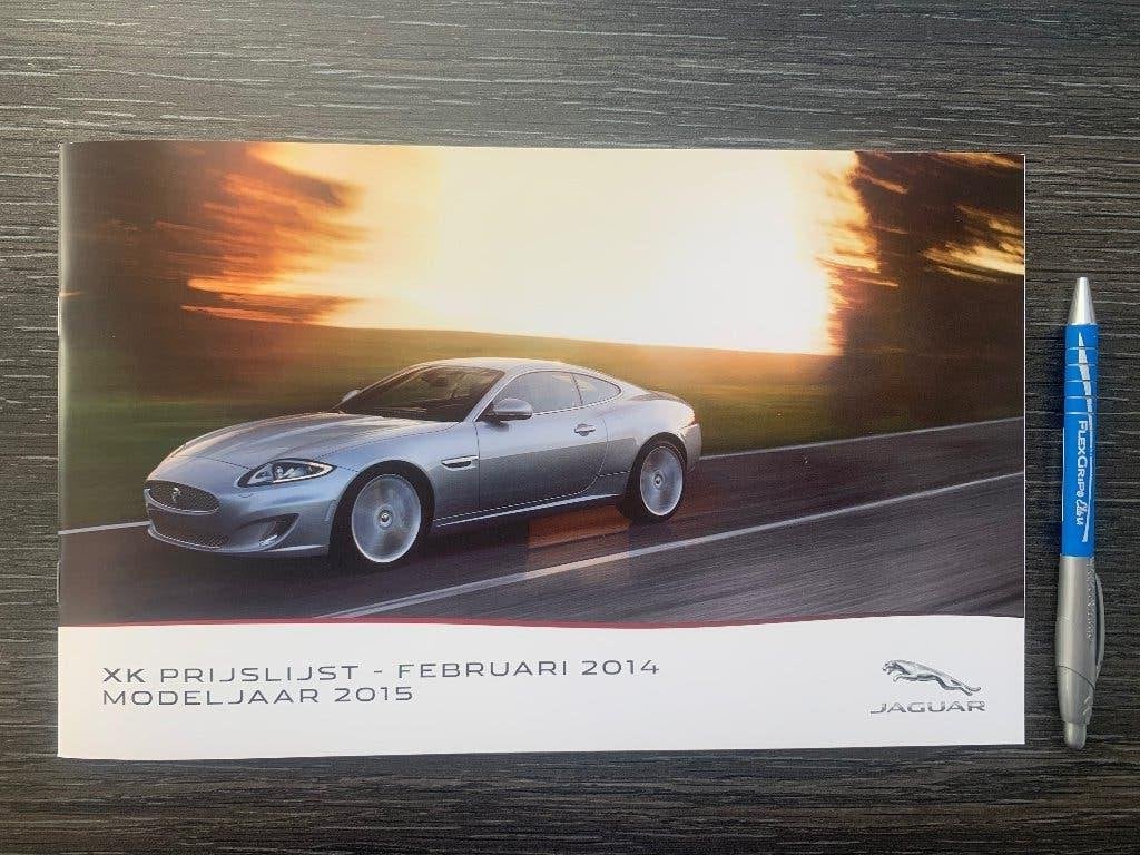 Nederlandse prijslijst Jaguar XK 2014 nieuw uit de doos!, Boeken, Nieuw, Ophalen of Verzenden, Overige merken, Jaguar