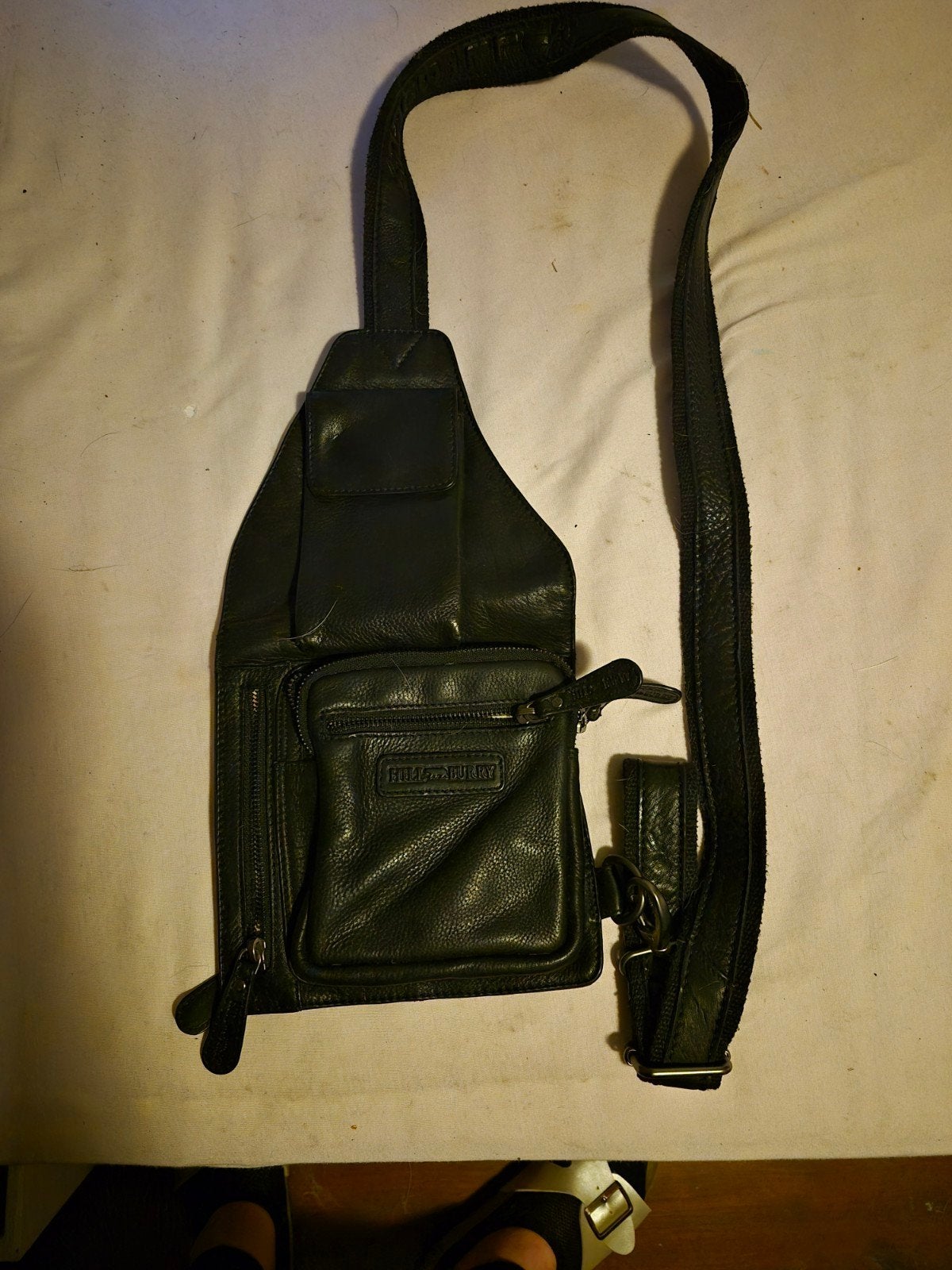 Leren tas, Ophalen of Verzenden, Zwart