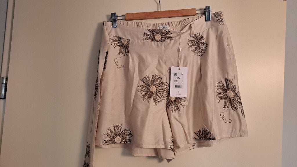Korte zomer broek dames, Kort, Wit, Maat 42/44 (L), Nieuw
