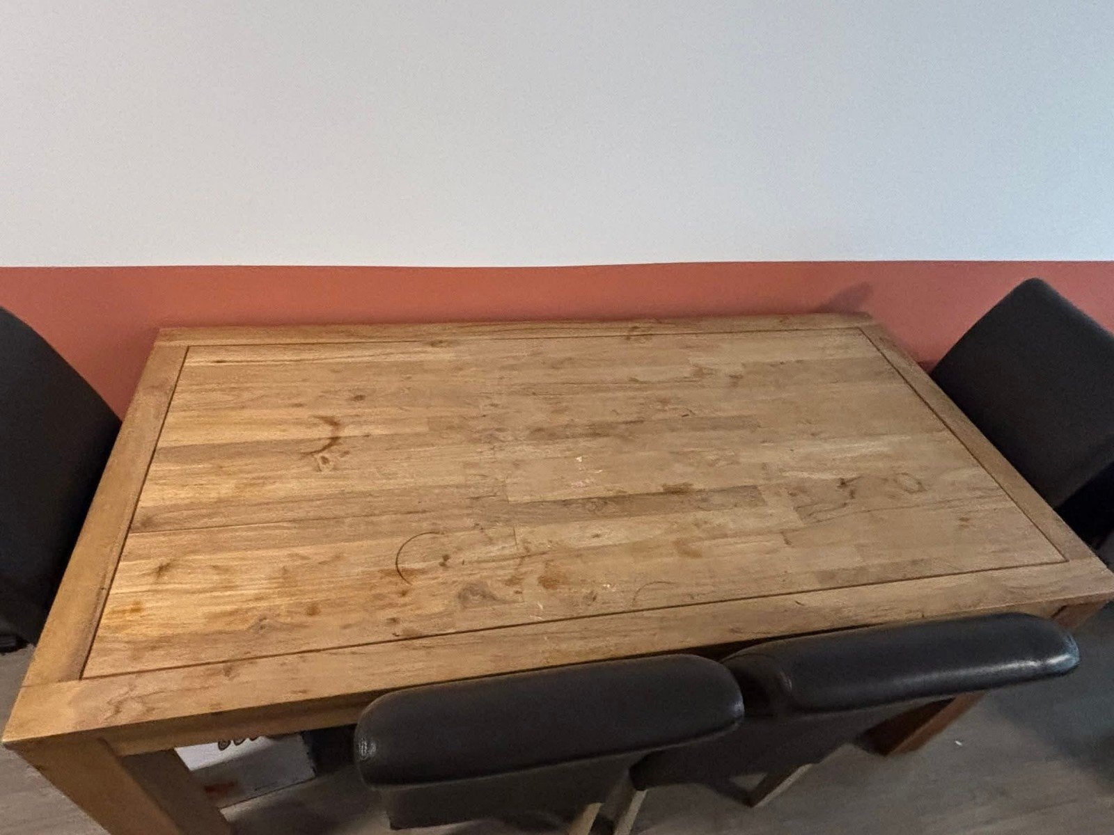 Houten eettafel, Huis en Inrichting, Tafels | Eettafels, Ophalen, Gebruikt, 100 tot 150 cm, 50 tot 100 cm