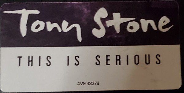 Tony Stone ‎  This Is Serious  lp, Beschermende buitenhoes, Ophalen of Verzenden, Zo goed als nieuw, 12 inch