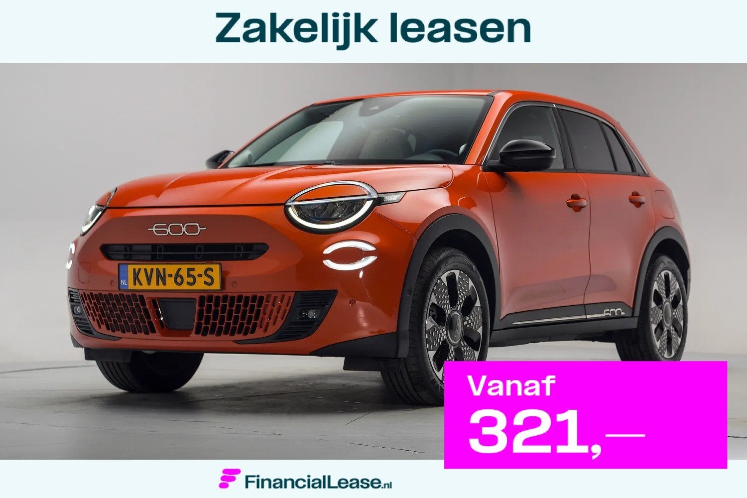 Fiat 600e La Prima 54 kWh [ Camera Apple Carplay Dodehoekdet, Automaat, 0 cilinders, Gebruikt, Leder