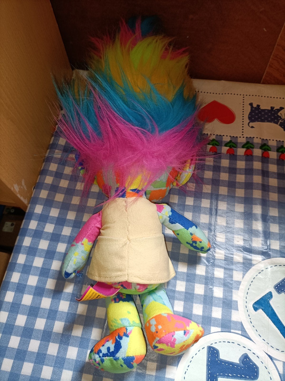 Trolls knuffel 47 cm groot met mooie kleuren, Ophalen of Verzenden, Zo goed als nieuw, Overige typen