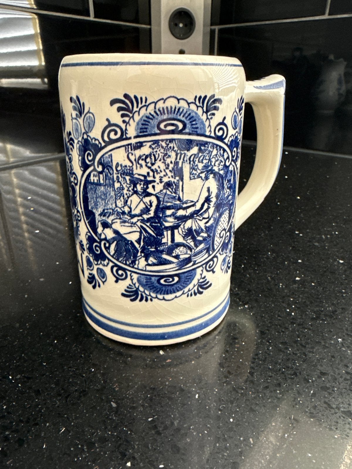 Delfts Blauwe Bierpul - Handbeschilderd Holland, Ophalen