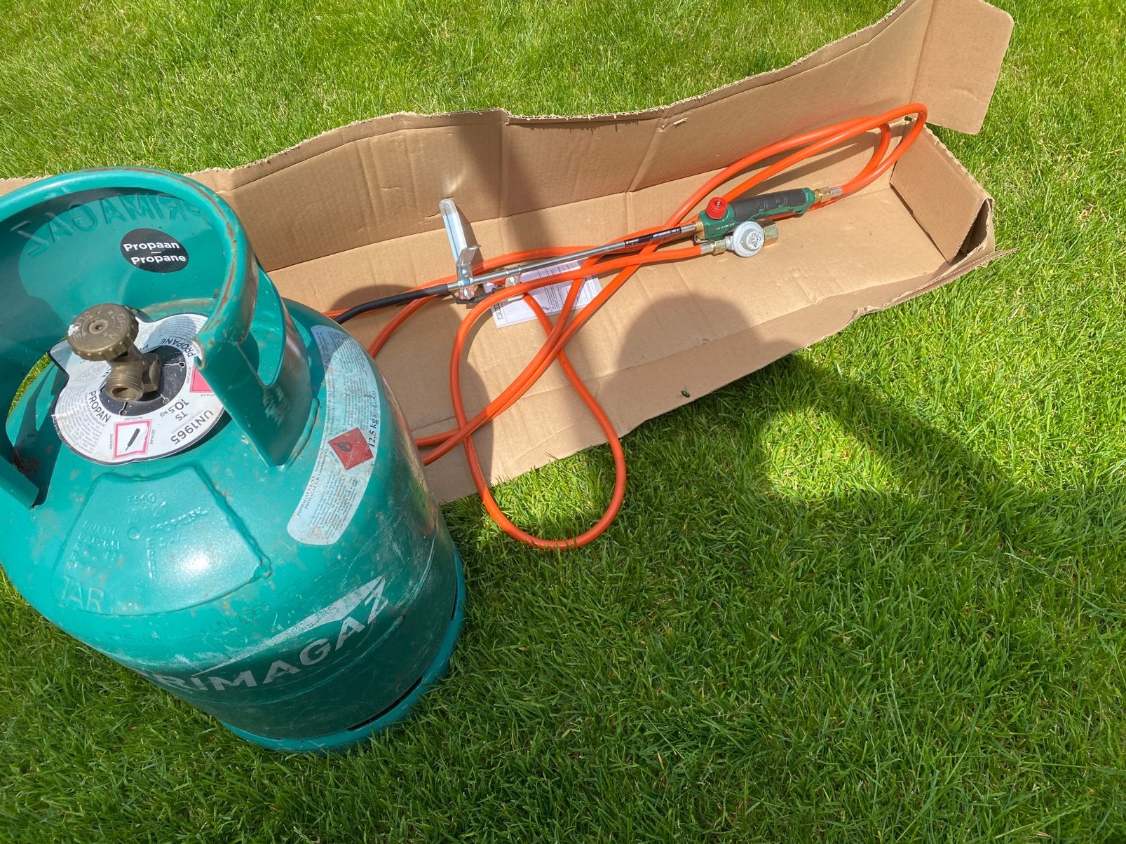 Dakbrander onkruidbrander gasbrander nieuw met piesto gasfle, Tuin en Terras, Onkruidbranders, Ophalen, Nieuw