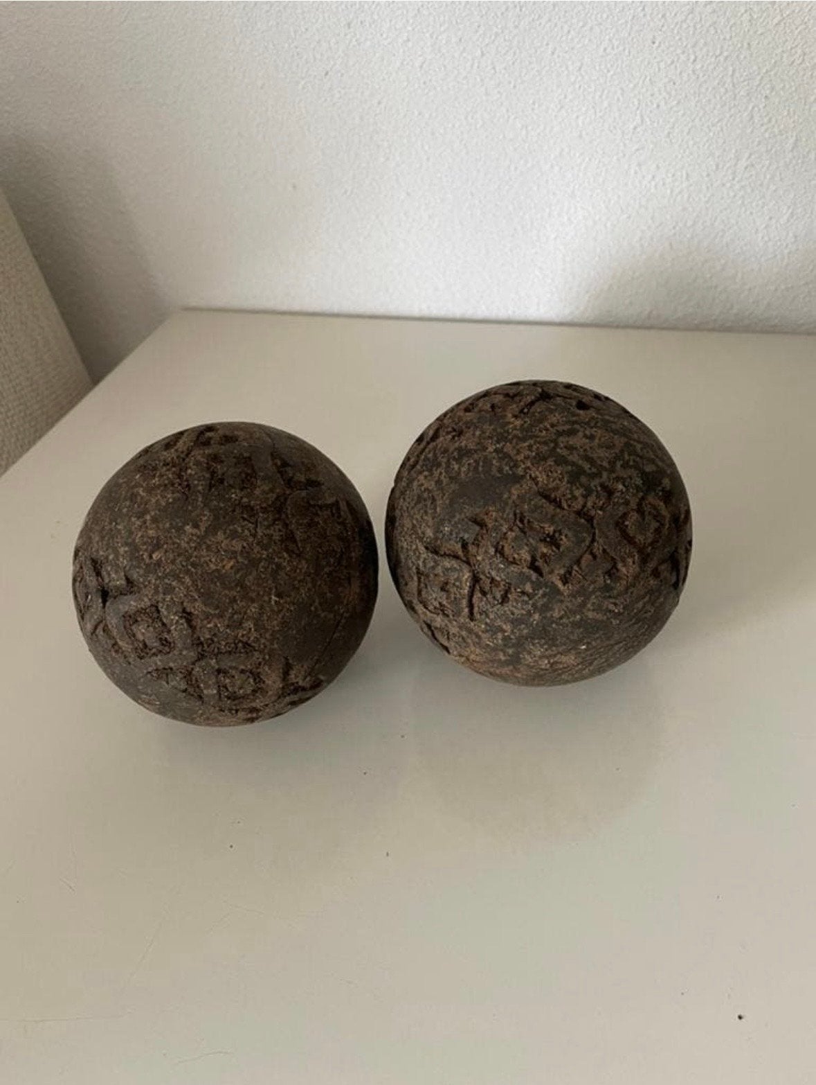 Stoere en Sobere Houten Decoratie Ballen, Hout, Gebruikt, Ophalen of Verzenden, Landelijk
