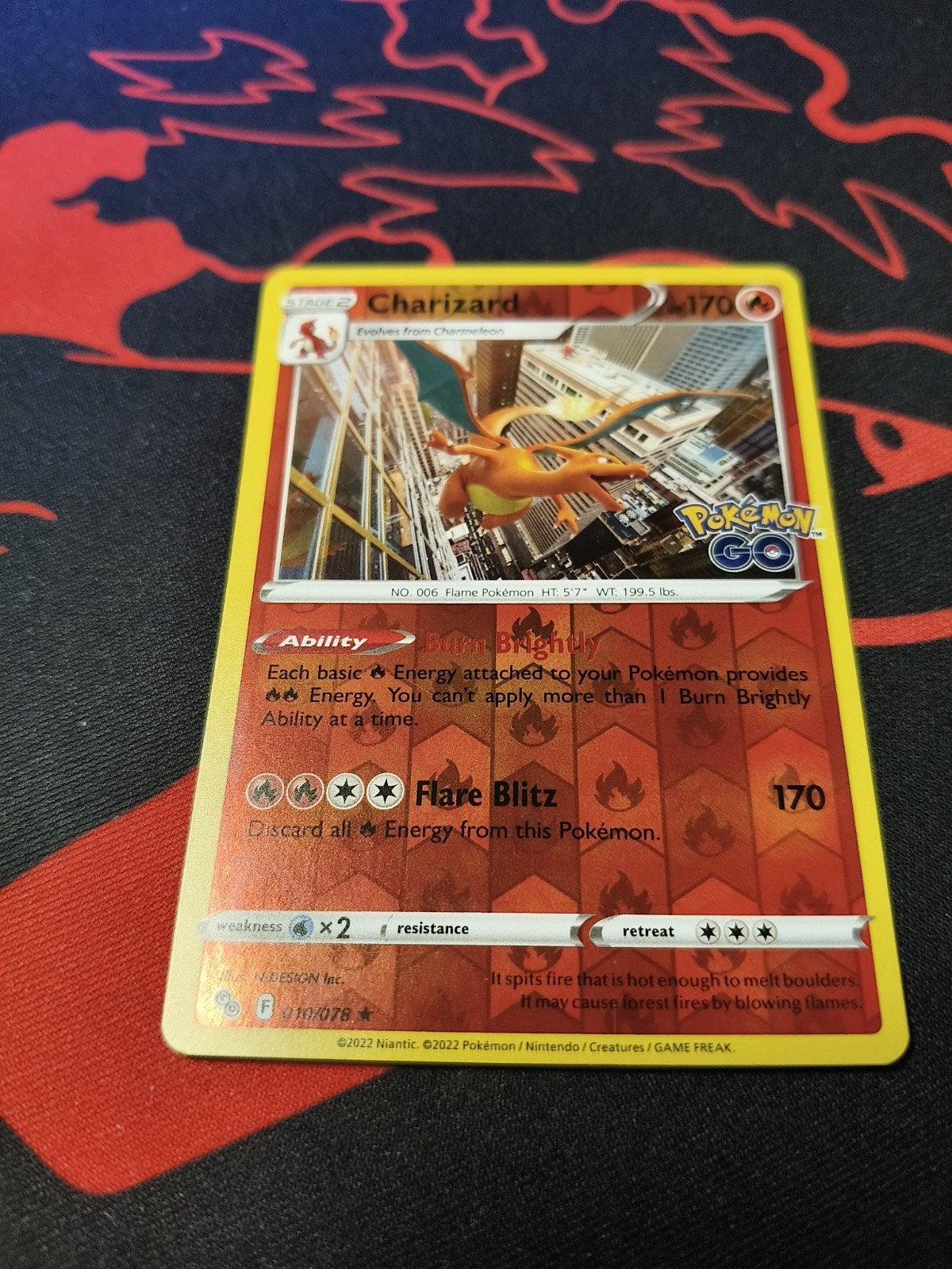 Charizard holo reverse 010/078 van Pokemon Go, Ophalen of Verzenden
