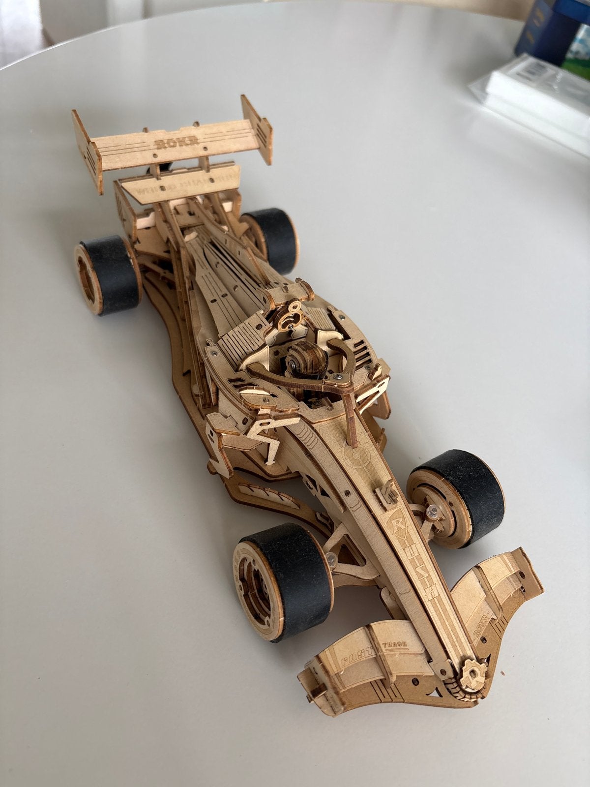 Houten Formule 1 Auto Model - Zelfbouw Puzzel, Auto, Groter dan 1:32, Zo goed als nieuw, Ophalen