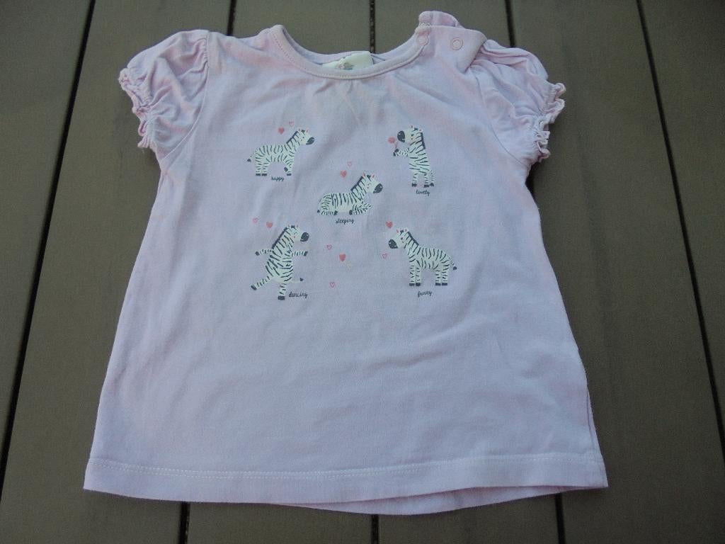 K278 Roze/lila shirtje Topomini maat 80, Kinderen en Baby's, Gebruikt, Meisje, Ophalen of Verzenden, Topo Mini