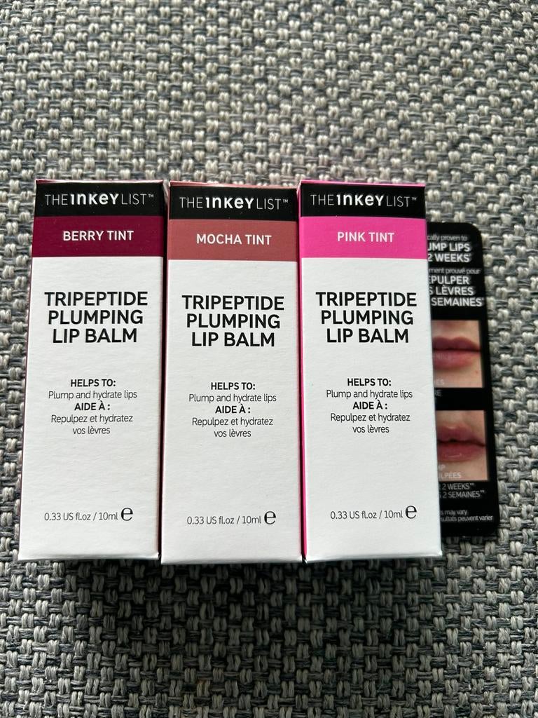 The Inkey List Tripeptide Lip Balm- 3 kleuren- Nieuw!, Ophalen of Verzenden, Nieuw, Lippen, Verzorging