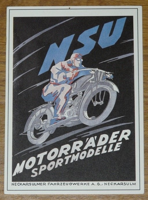 Postkaart Reclame NSU, P.A.R.C. Archiv Edition, C1574, 1990s, Ophalen of Verzenden, 1980 tot heden, Ongelopen, Voertuig