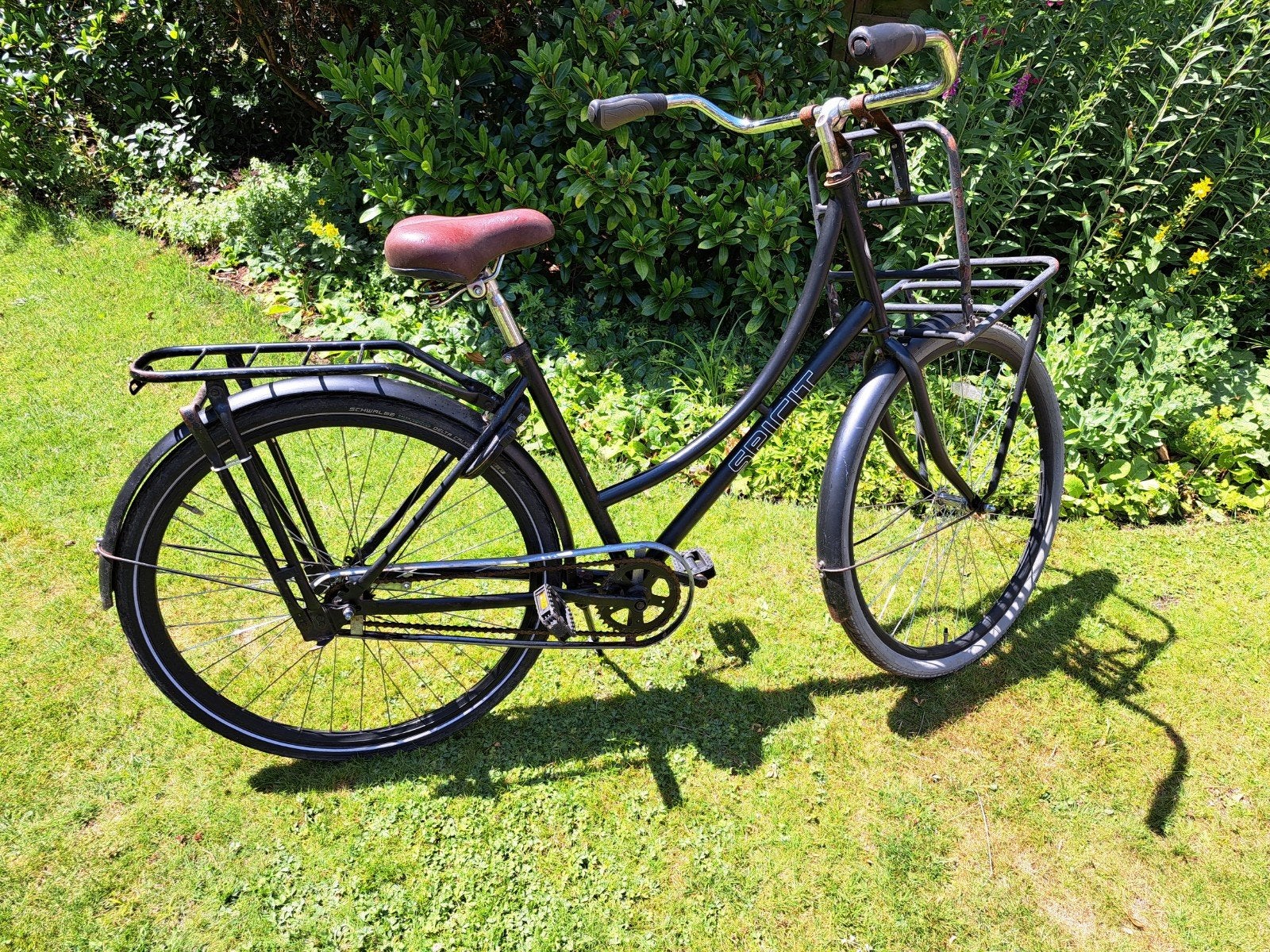 Spirit transportfiets damesfiets zwart € 75,00, Fietsen en Brommers, Fietsen | Dames | Damesfietsen, Terugtraprem, Ophalen, Overige merken