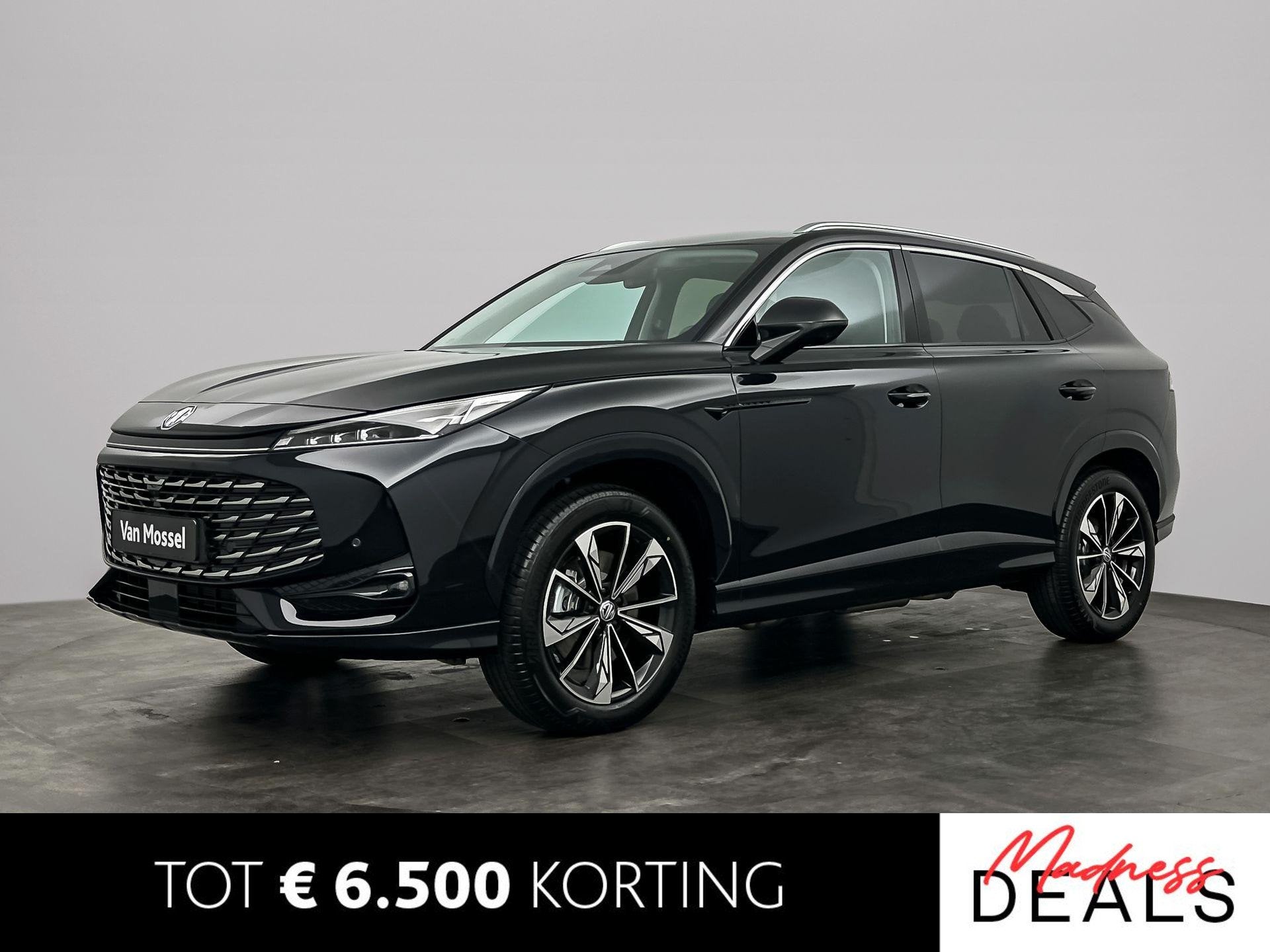 MG HS 1.5 Hybrid + Aut. Luxury | 360 Camera | Elektrische st, Auto's, 4 cilinders, 2 kWh, Zwart, Leder