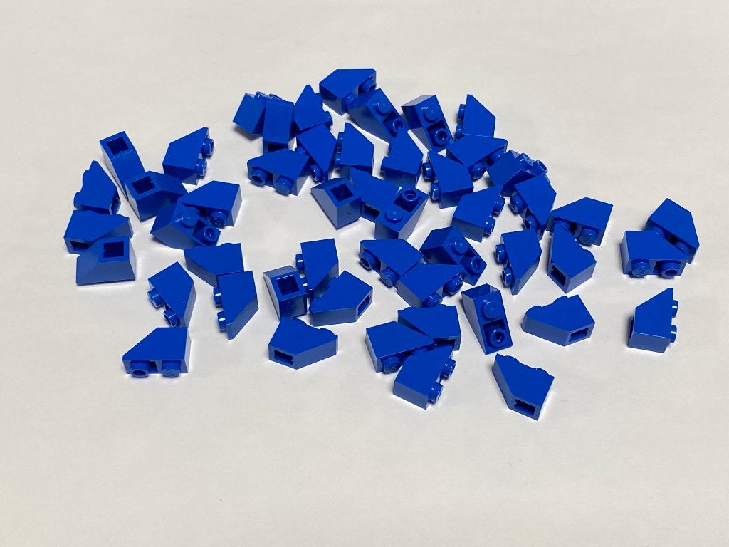 Partij 50x 2x1 omgekeerde Lego dakpan in diverse kleuren, Overige thema's, Lego, Nieuw, Ophalen of Verzenden