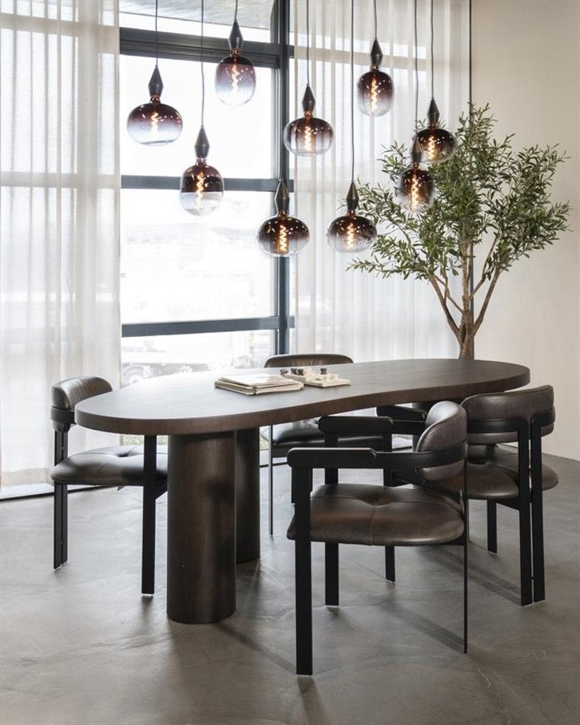 Eleonora eettafel Bobbie 215x110 walnoot bruin - NIEUW, Ophalen, 100 tot 150 cm, Japandi / Scandinavisch, Vijf personen of meer