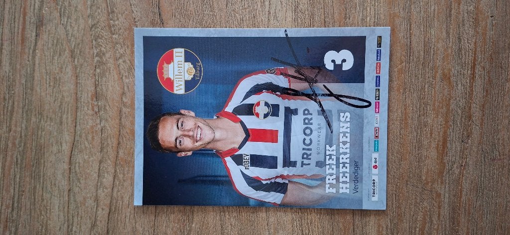 Spelerskaart met handtekening; Freek Heerkens # Willem II, Ophalen of Verzenden, Nieuw, Willem II, Spelerskaart