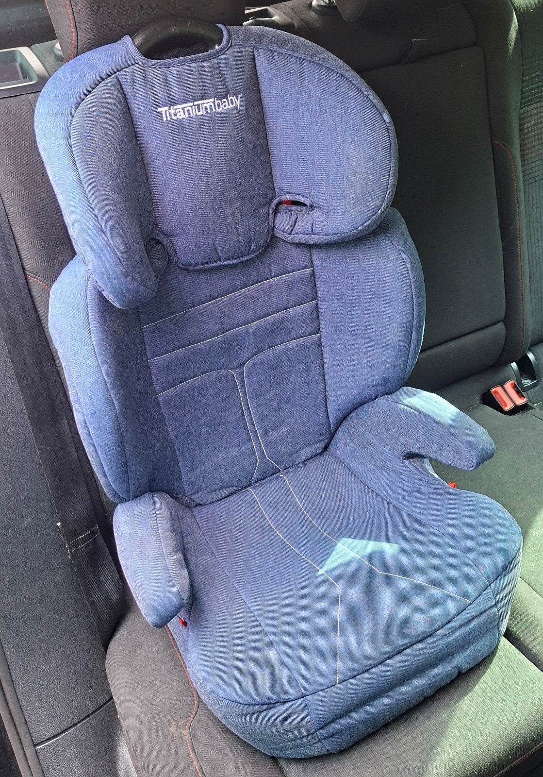 Titaniumbaby iSafety! Autostoel VIDAR Isofix Groep 2 3 Denim, Gebruikt, Verstelbare rugleuning, 9 t/m 36 kg, Isofix