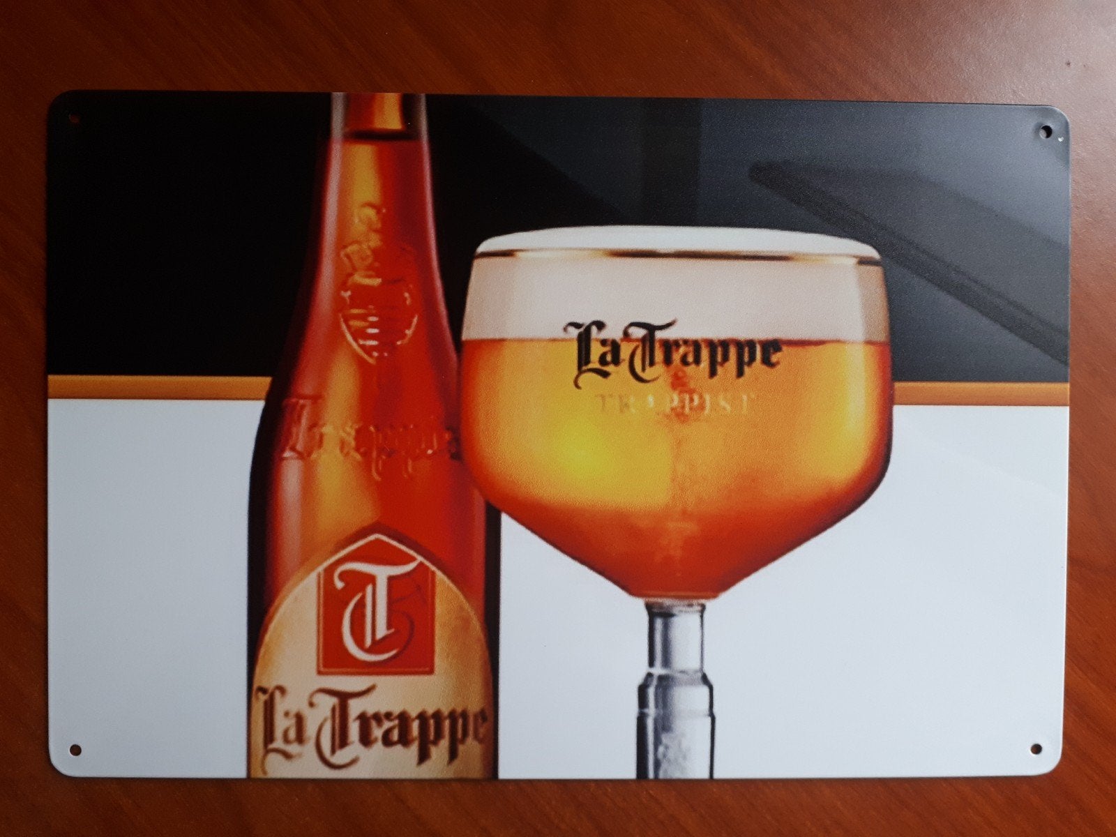 La Trappe 20x30 cm Metalen Reclamebord, Verzenden, Nieuw, Reclamebord, Plaat of Schild, La Trappe