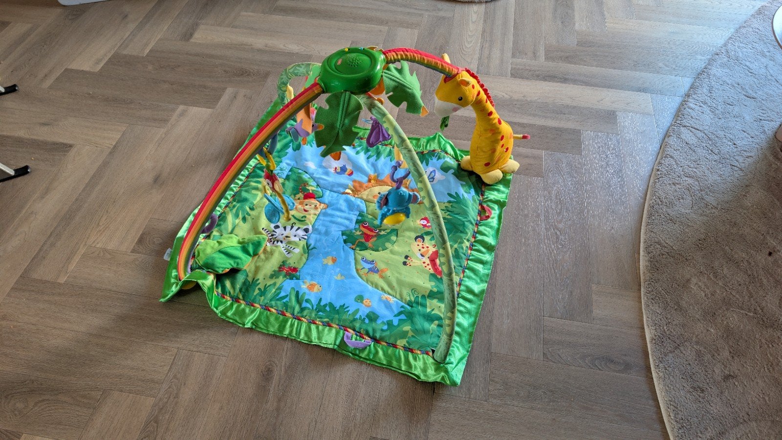 Kleurrijke Fisher-Price Regenwoud Baby Gym / Speelmat, Ophalen of Verzenden, Zo goed als nieuw