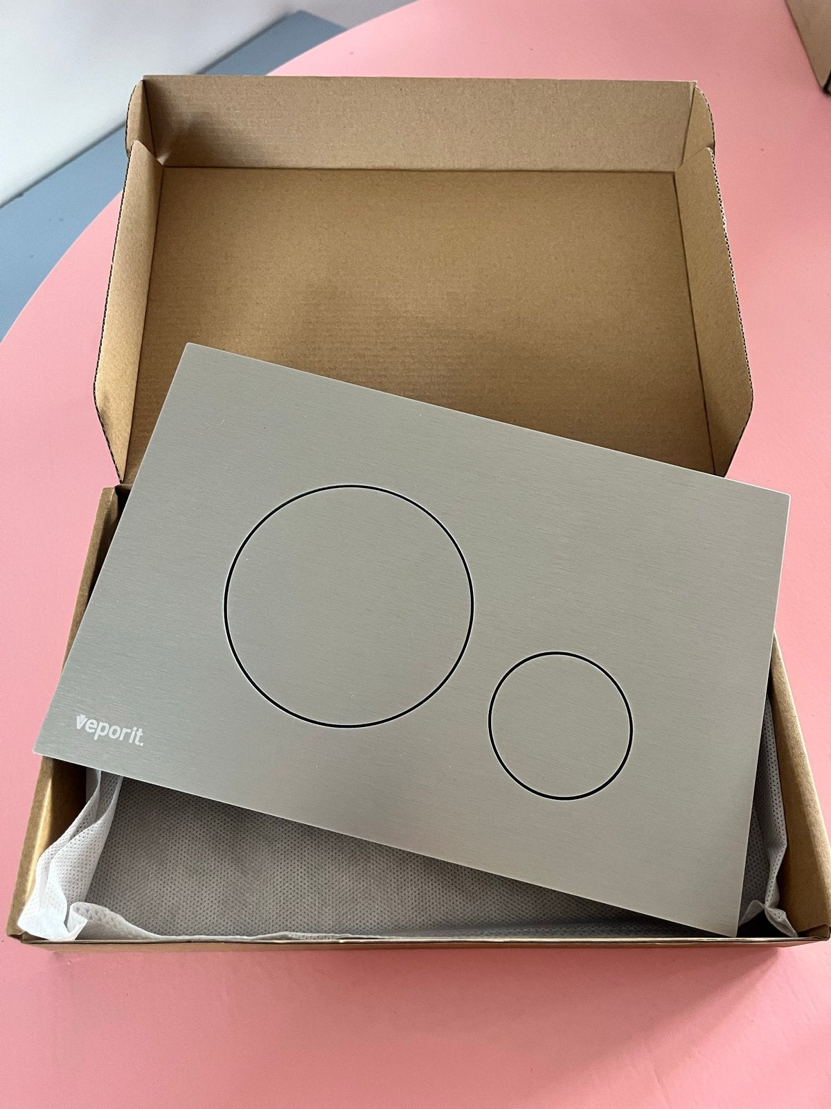 Veporit Bedieningspaneel Geborsteld Aluminium Toilet, Ophalen of Verzenden, Zo goed als nieuw, Toilet
