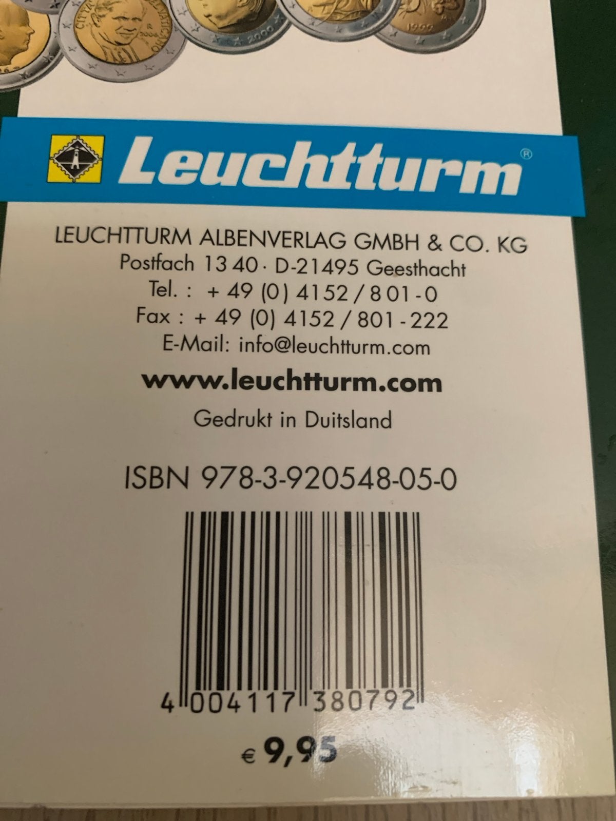Leuchtturm Boek: Euromunten Catalogus (ISBN 978-3-920548-05-, Ophalen of Verzenden, Boek of Naslagwerk