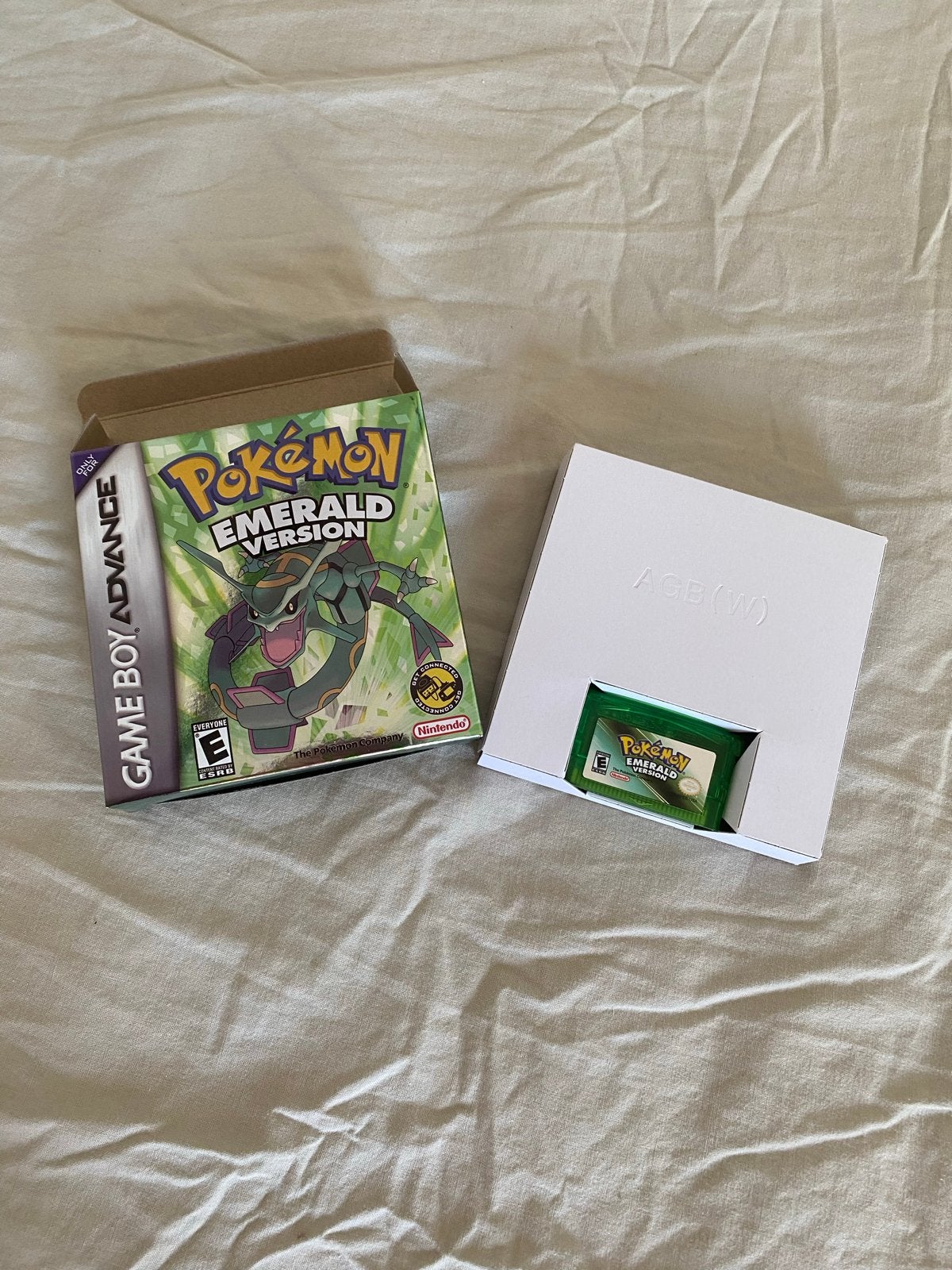 Pokémon Emerald Version Game Boy Advance (GBA) met doos, 1 speler, Ophalen of Verzenden, Zo goed als nieuw, Role Playing Game (Rpg)