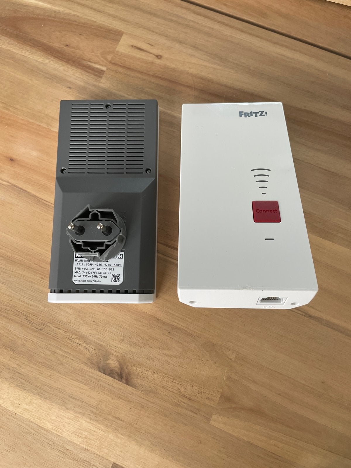 Avm Fritz Repeater 2400 Dual Wlan + 5 Ghz plus 1 Gigabit Lan, Ophalen of Verzenden, Zo goed als nieuw, Router