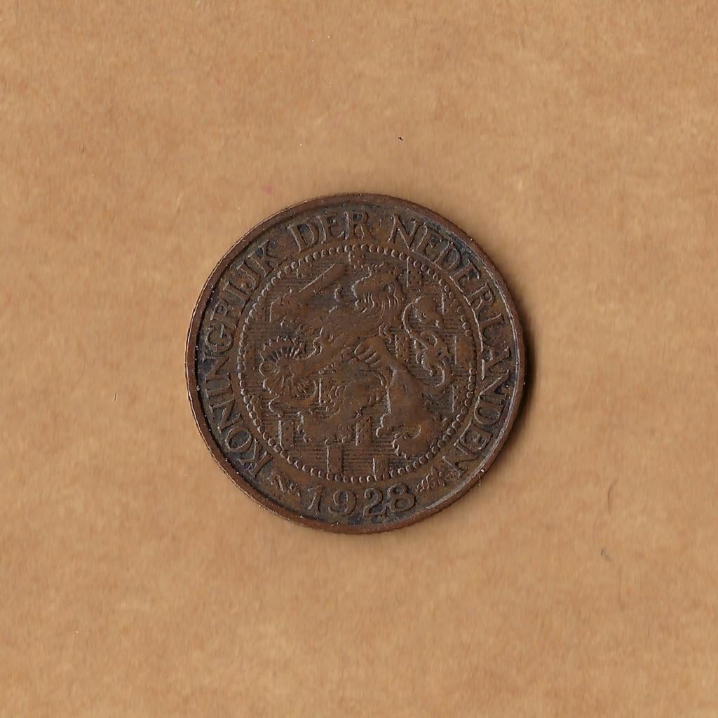 1 cent 1928 Wilhelmina, Postzegels en Munten, Munten | Nederland, Ophalen of Verzenden, Koningin Wilhelmina, 1 cent, Losse munt