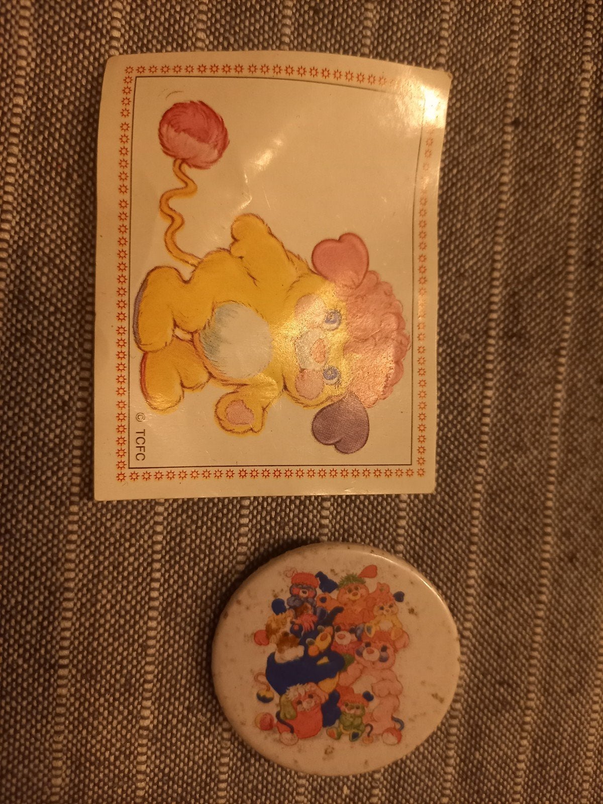 Vintage Popples Sticker en Button - Panini 1987, Verzamelen, Ophalen of Verzenden
