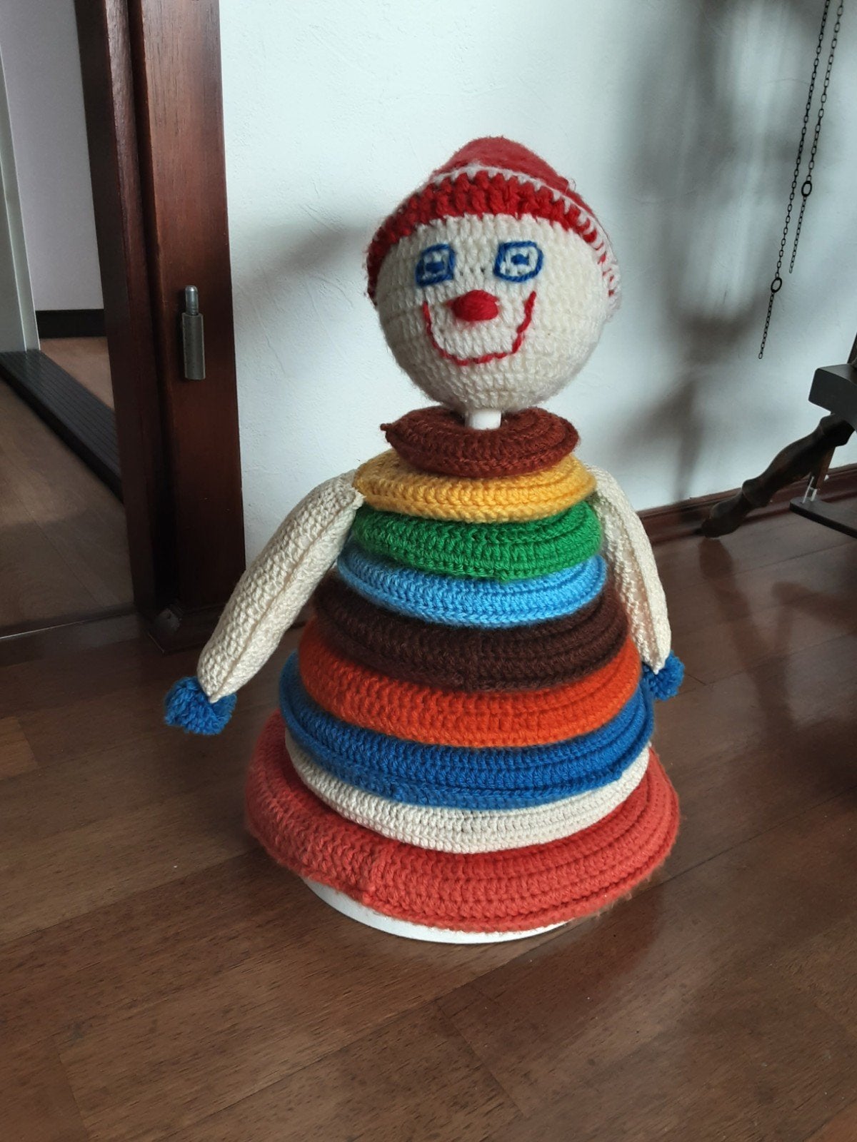 Gehaakte clown met ringen kleuren herkennen, Ophalen of Verzenden