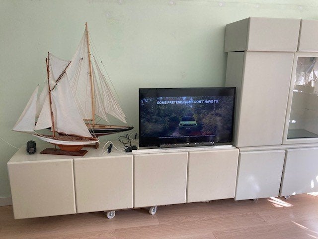 banzbord combi van 2 meubels, incl 3 vitrine kasten, Ophalen, 300 cm of meer, 150 tot 200 cm, 50 tot 75 cm