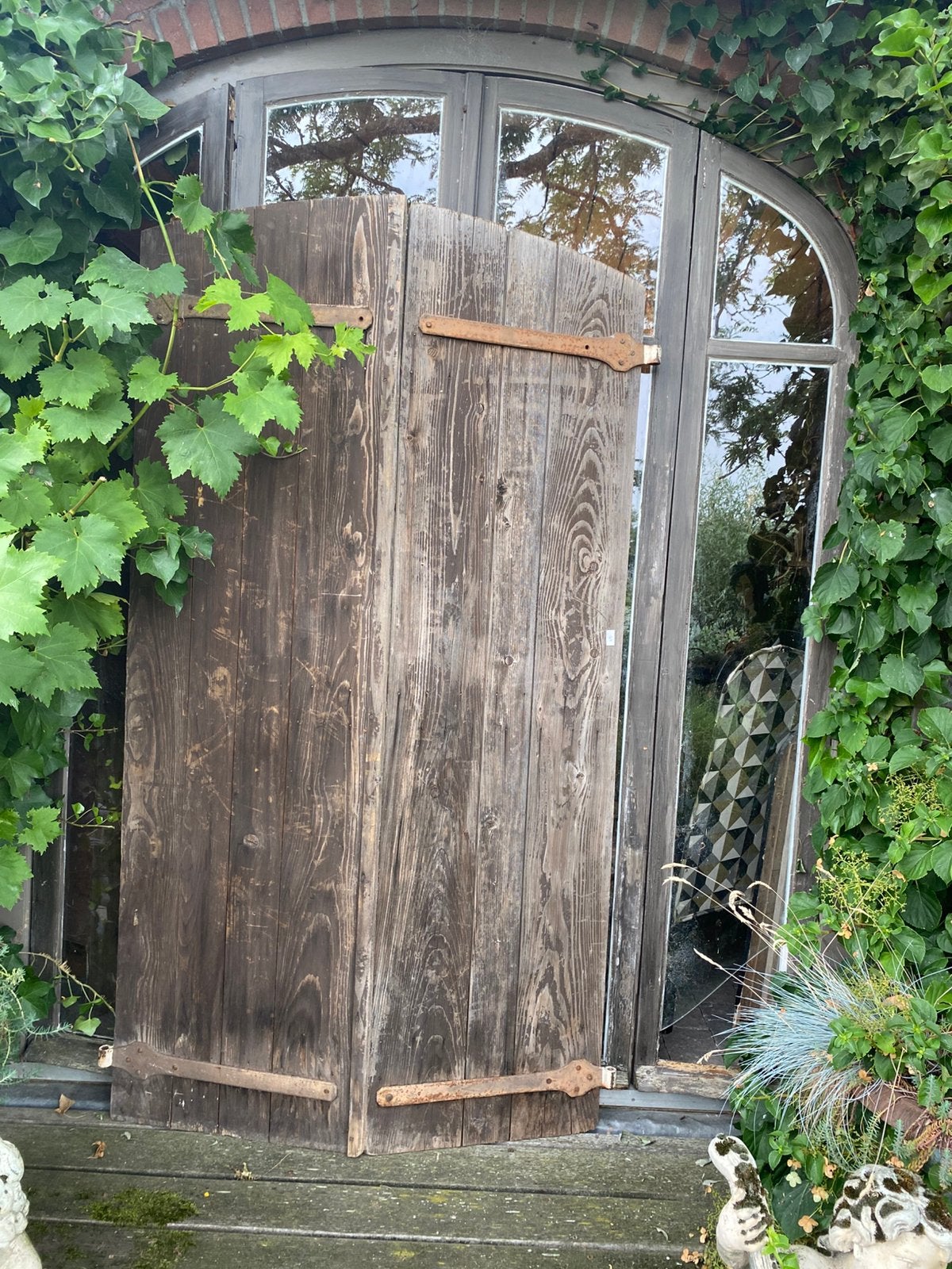 Luiken poort, Tuin en Terras, Ophalen, Zo goed als nieuw, 150 tot 200 cm, Hout