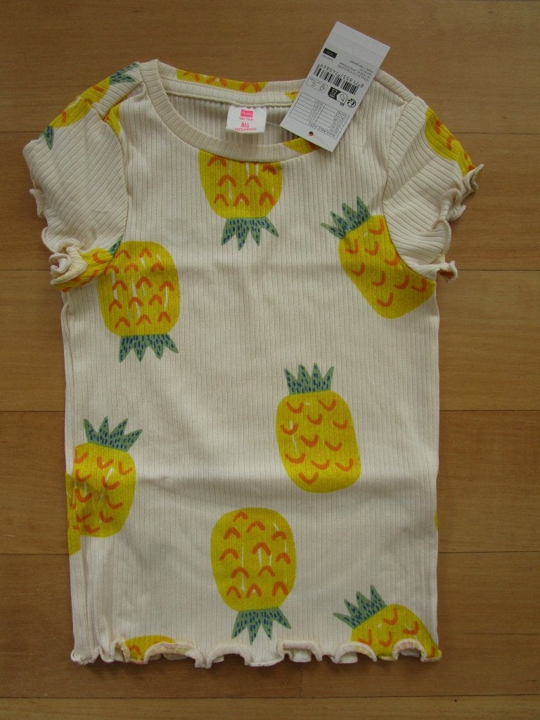 Hema maat 98/104 - Nieuw shirt met ananas print, Meisje, Nieuw, Ophalen of Verzenden, Shirt of Longsleeve