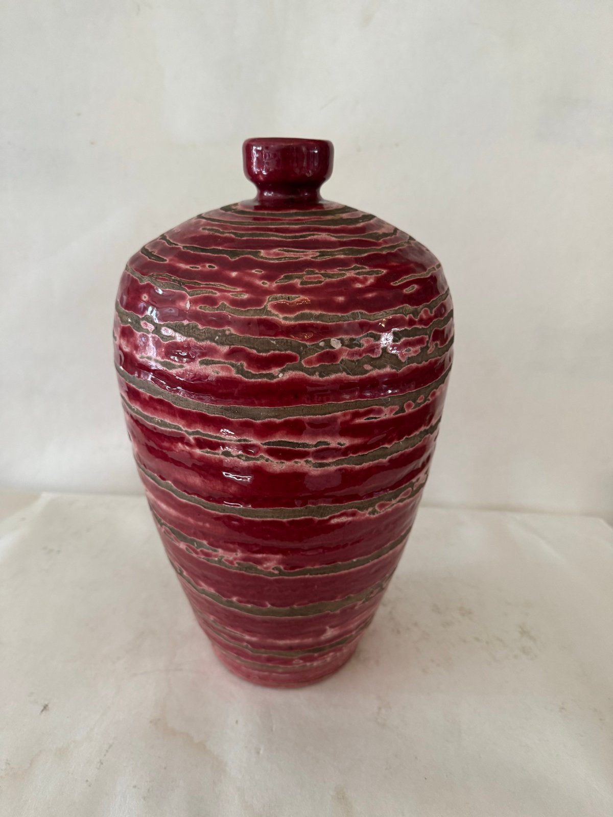MICA Vesper Bottle Ronde Bordeaux Vaas H40 D22, Ophalen of Verzenden