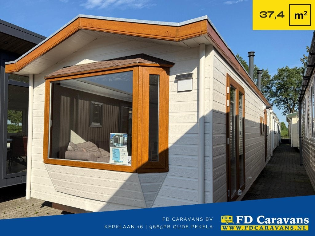 Chalet Canexel 10.30x3.60 2 Slpk DG Incl. Transport, Caravans en Kamperen, Stacaravans, Tot en met 4