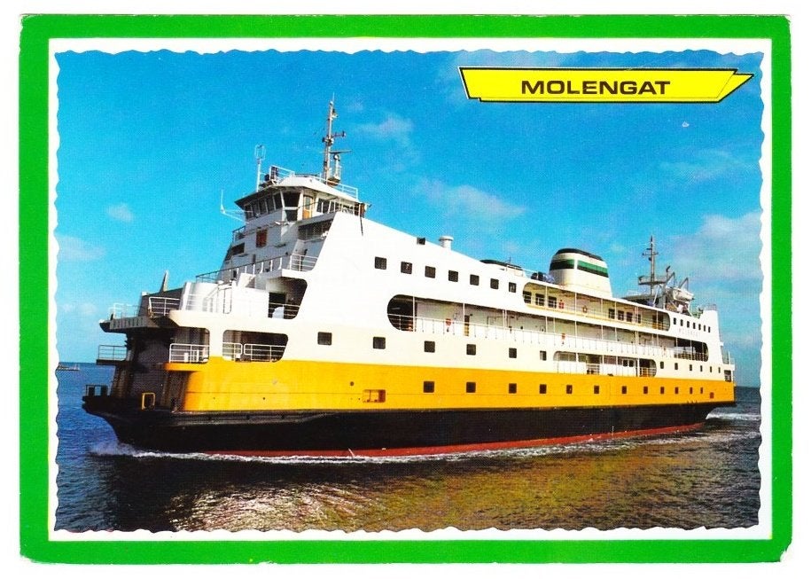 Texel Molengat Boot gelopen Ansichtkaart (B2696, Ophalen of Verzenden, 1980 tot heden, Gelopen, Waddeneilanden