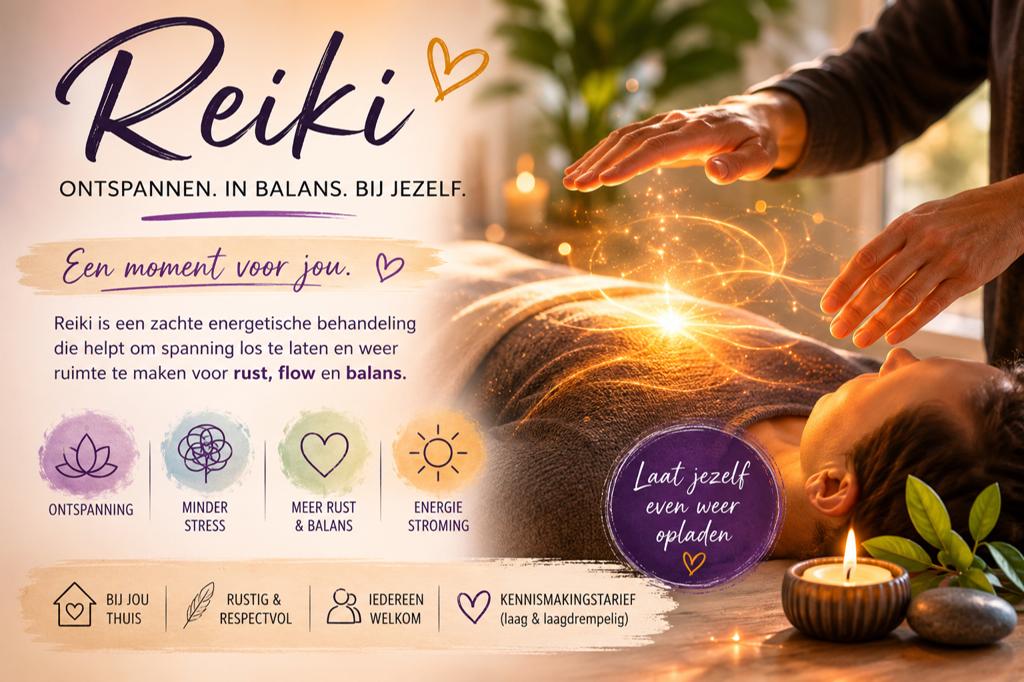 Reiki behandeling aan huis – ontspanning & balans, Ophalen