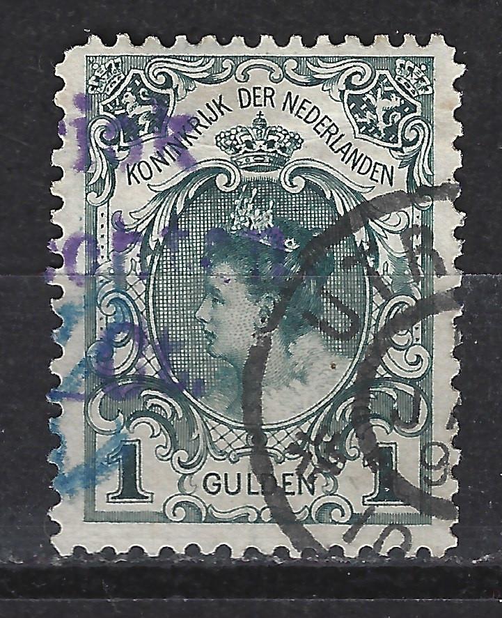 NVPH 49 geb Inhuldigingszegel 1898 ; OUD NEDERLAND p/stuk, Postzegels en Munten, Postzegels | Nederland, Gestempeld, T/m 1940