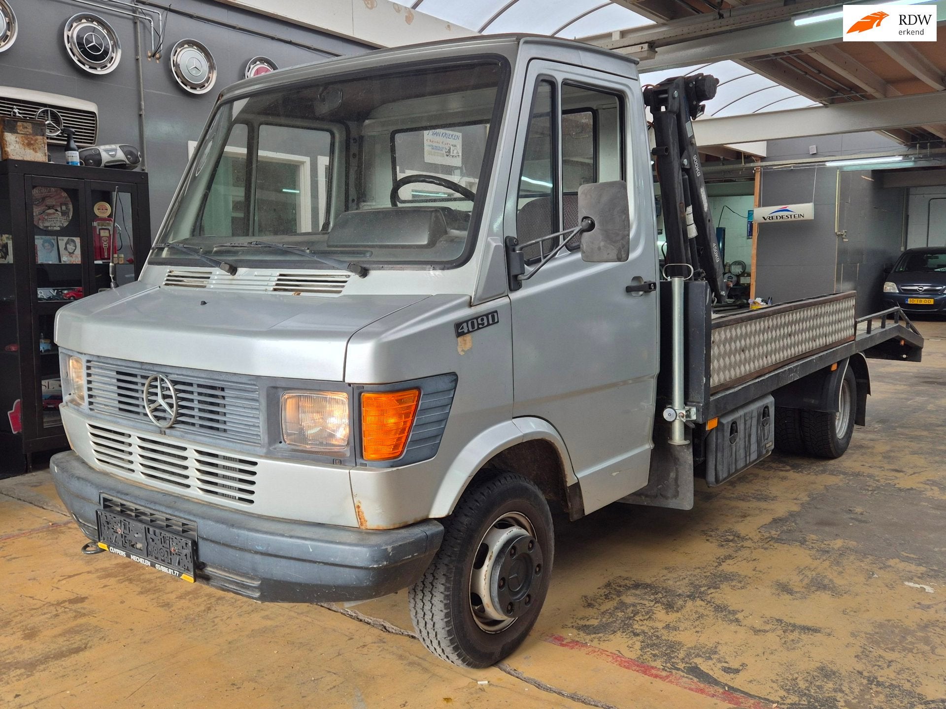 Mercedes-Benz 409D 5 cilinder oprijwagen *belastingvrij*, Gebruikt, Bedrijf, Grijs, Te koop