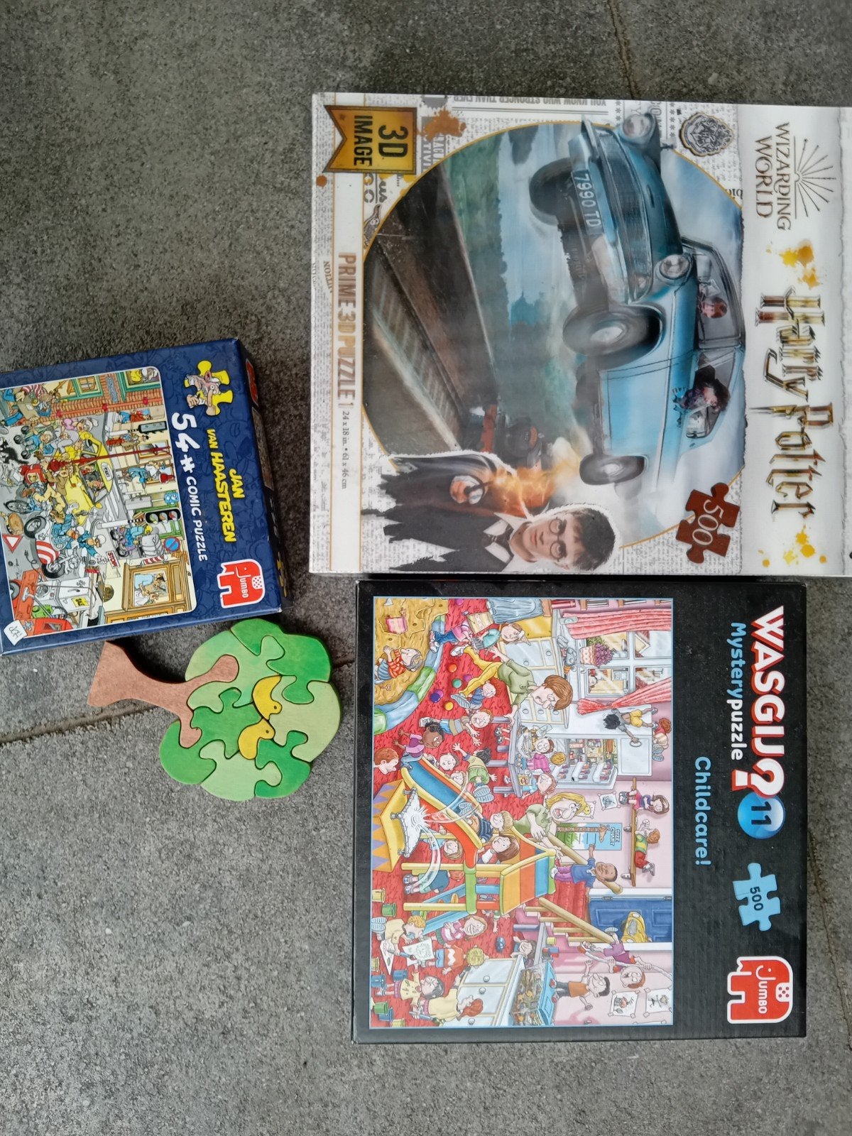 Diverse puzzels: Harry Potter, Wasgij, Jan van Haasteren, Ophalen of Verzenden, Zo goed als nieuw, Jumbo, Prime 3D