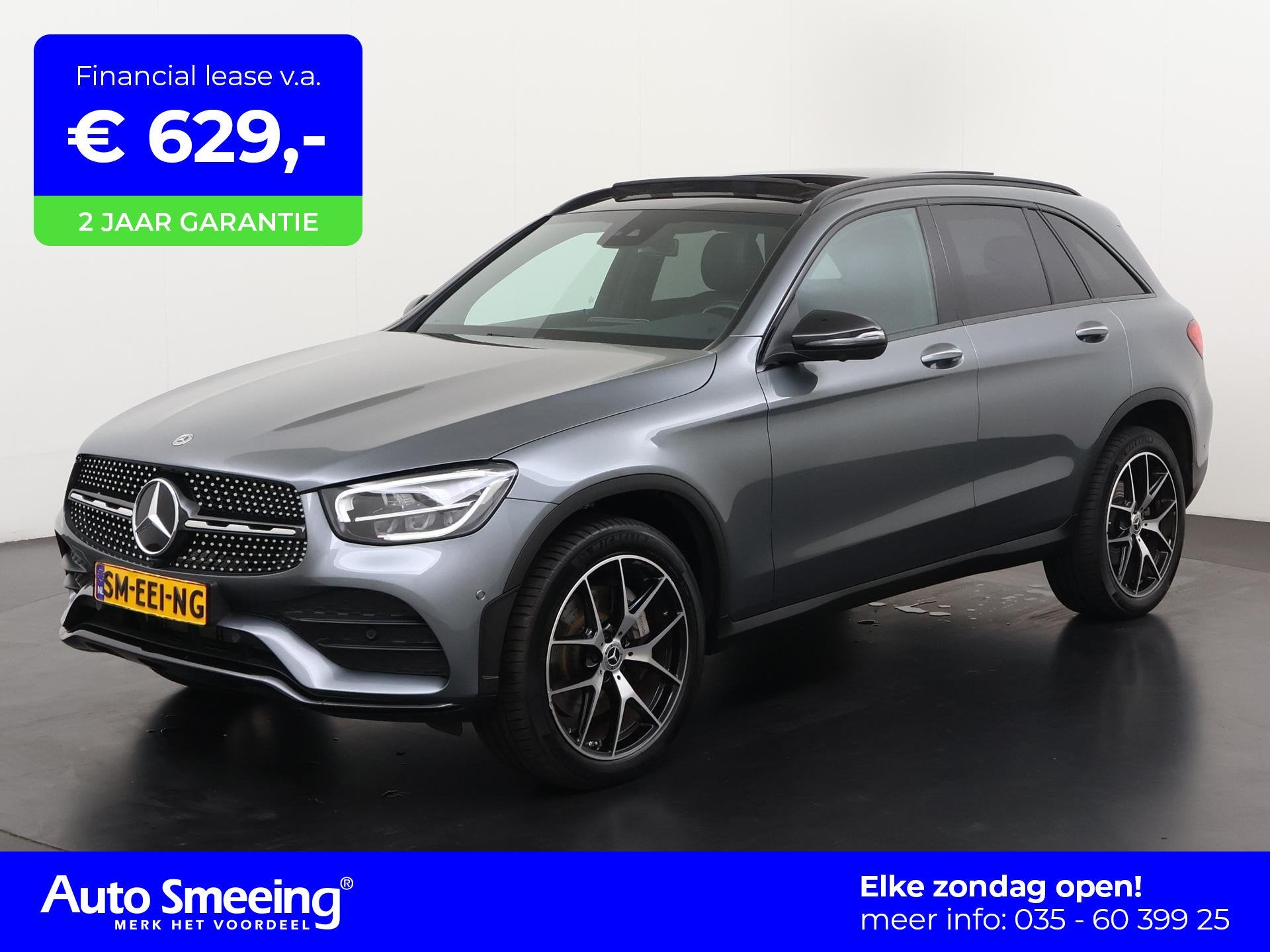 Mercedes-Benz GLC-klasse 300e 4MATIC AMG Night | Panoramadak, Auto's, Automaat, 12 maanden, 14 kWh, Gebruikt