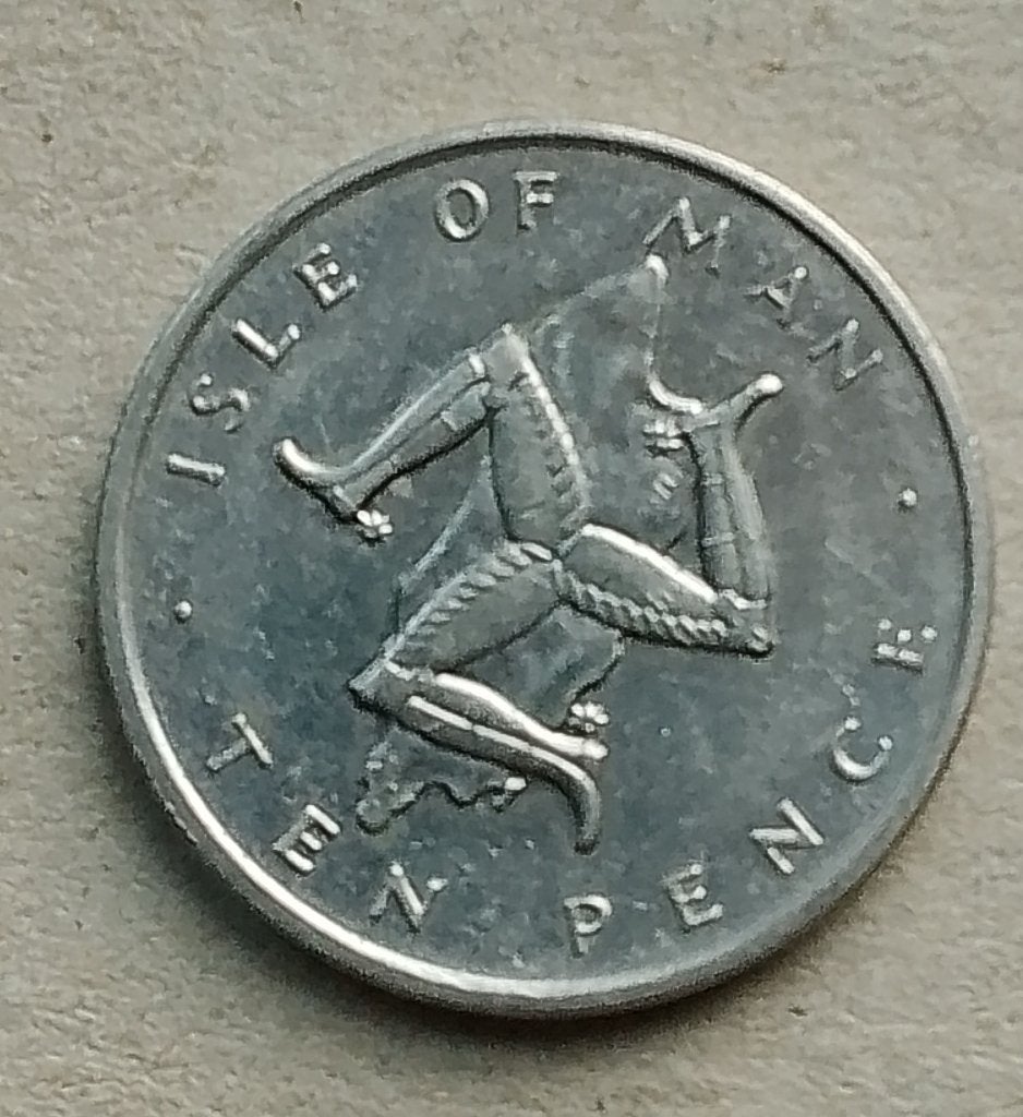Isle of Man, 10 pence 1976, Ophalen of Verzenden, Overige landen, Losse munt
