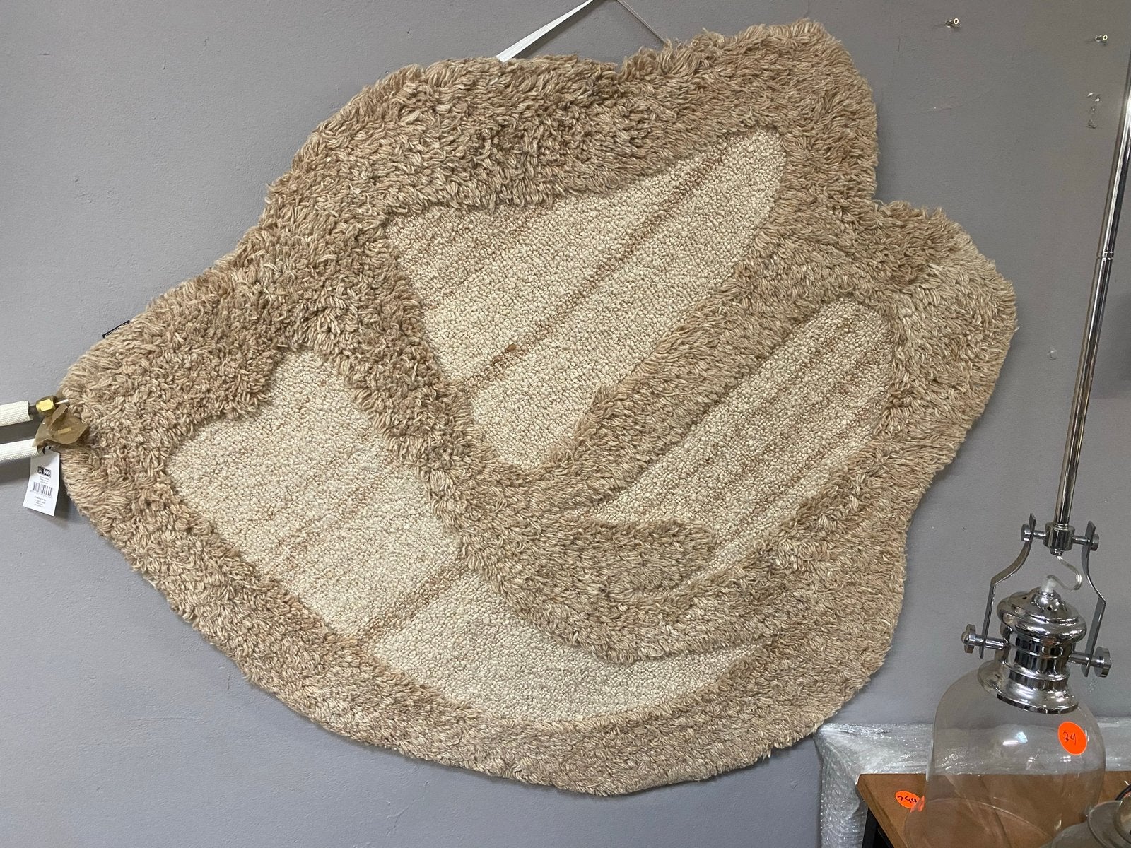 Wanddecoratie 120x120 cm organische vorm Japandi, Nieuw, Minimalistisch, Ophalen, Beige