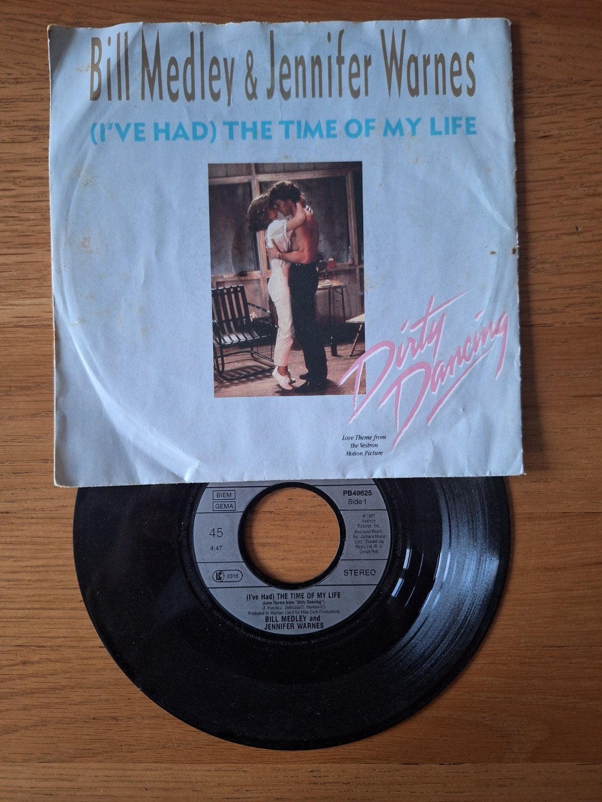 Bill Medley & Jennifer Warnes -  The Time of My Life, Cd's en Dvd's, Vinyl Singles, Gebruikt, 7 inch, Ophalen of Verzenden, Pop