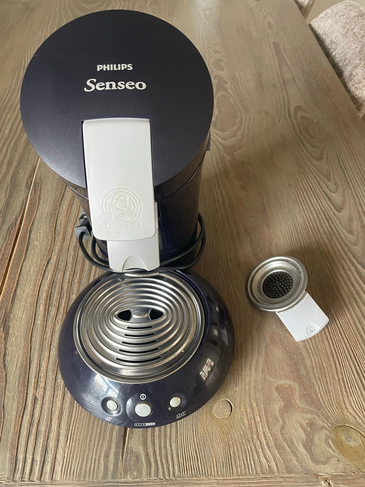 Philips Senseo Koffiezetapparaat - Donkerblauw, Ophalen, Koffiepads en cups, Gebruikt, Koffiemachine