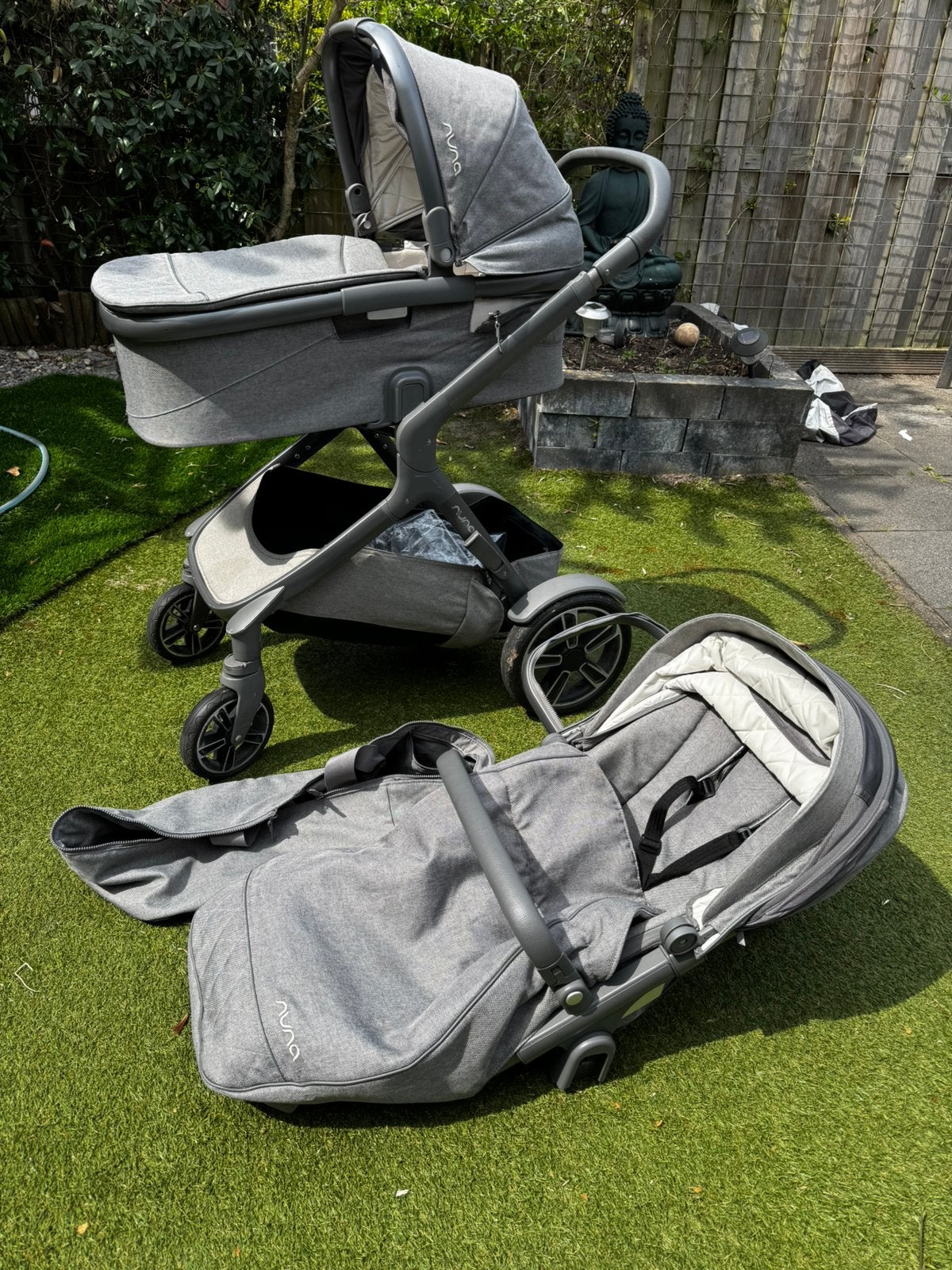 Nuna kinderwagen – complete set, Gebruikt, Combiwagen, Met reiswieg, Ophalen