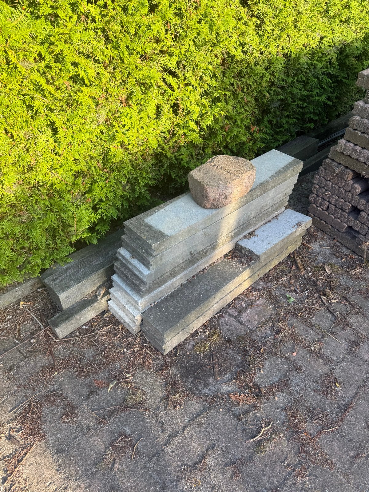 Betonnen terrastegels, Ophalen, Gebruikt, Klinkers, 5 tot 10 m²