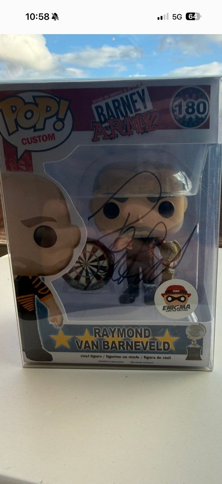 Custom funko pop raymond van barneveld met handtekening, Ophalen of Verzenden, Zo goed als nieuw