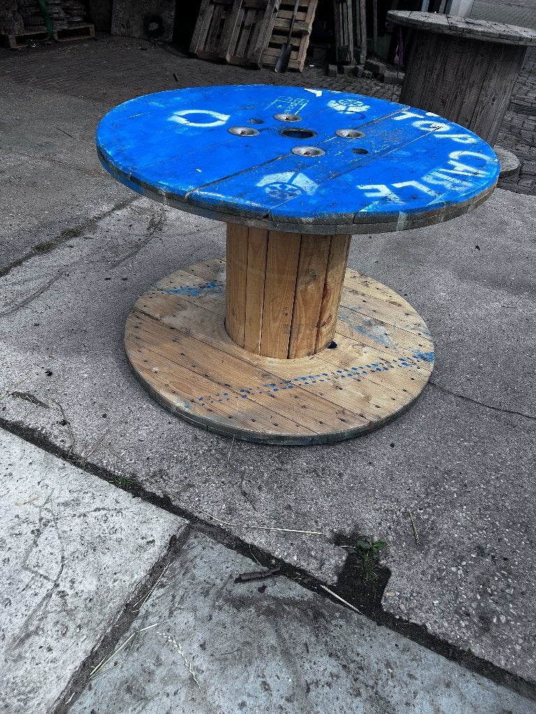 haspel, terras tafel houten statafels kabelhaspeltafel, Ophalen